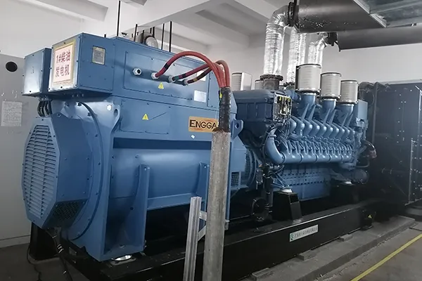 MTU engine series diesel generator sets in a factory